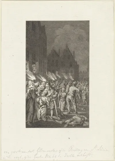 Onthoofding van de gildemeesters op de Grote Markt te Zwolle