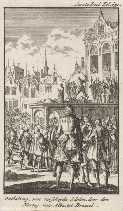Onthoofding van de graven Egmond en Horne, 1567