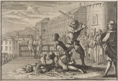 Onthoofding van de markies van Cinq-Mars en François De Thou, 1642