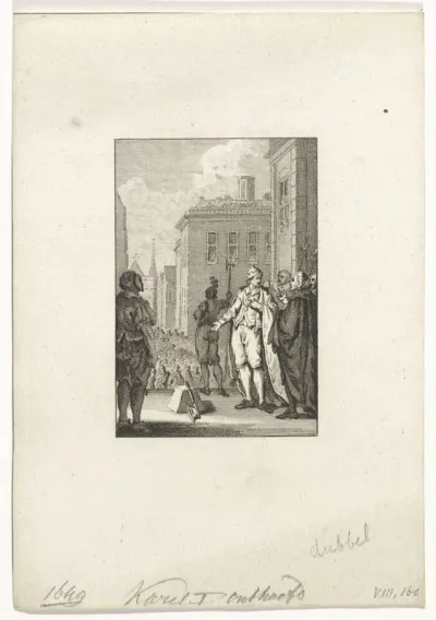Onthoofding van Karel I, koning van Engeland, in Londen, 1649