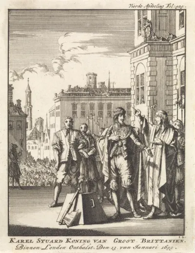 Onthoofding van Karel I, koning van Engeland, in Londen, 1649
