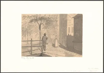 Ontmoeting op de hoek van de Prinsengracht en het Molenpad