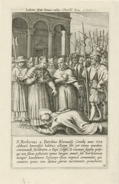 Ontmoeting tussen de heilige Norbertus en paus Calixtus II