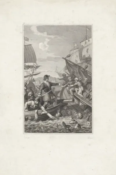 Ontmoeting van Adriaan van der Kam met Algerijnen, 1755