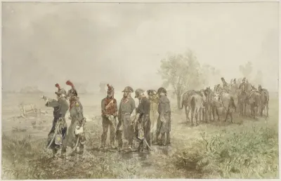 Ontmoeting van Franse officieren in Holland, 1793