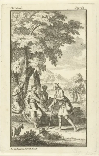 Ontmoeting van herder en herderin
