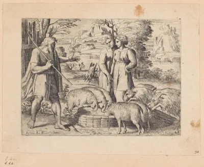 Ontmoeting van Jakob en Rachel bij de put