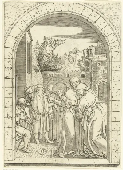 Ontmoeting van Joachim en Anna bij de gouden poort