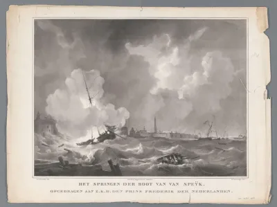 Ontploffen van de boot van Jan van Speyk, 1831