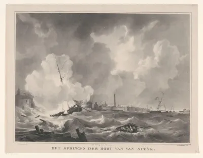 Ontploffen van de boot van Jan van Speyk