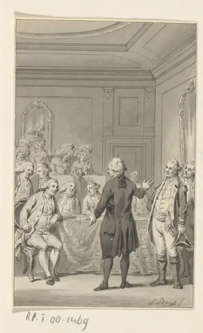 Ontvangst van de eerste Nederlandse gezant in de Amerikaanse senaat, 1783