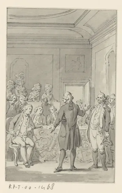 Ontvangst van de eerste Nederlandse gezant in de Amerikaanse senaat, 1783