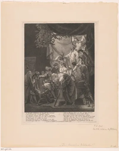 Ontvangst van een nieuw lid van de Bentvueghels, ca. 1700