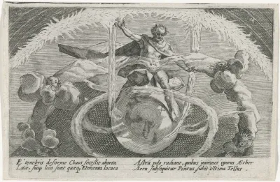 Ontwarren van chaos en scheppen van de vier elementen