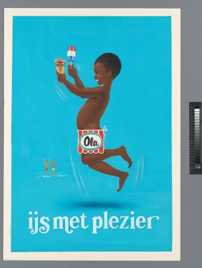 Ontwerp van affiche voor Ola-ijs