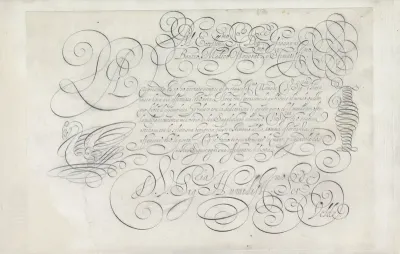 Ontwerp van een schrijfvoorbeeld: Al eccellen. S. dott. Giovanni Bontio (...)