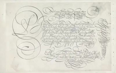 Ontwerp van een schrijfvoorbeeld: Al muy honrado