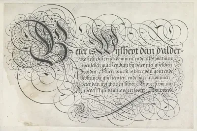 Ontwerp van een schrijfvoorbeeld: Beter is Wijsheyt (...)