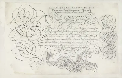Ontwerp van een schrijfvoorbeeld: Characteres Latini (...)