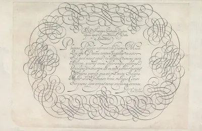 Ontwerp van een schrijfvoorbeeld: D.D. Francisco Lansbergio (...)