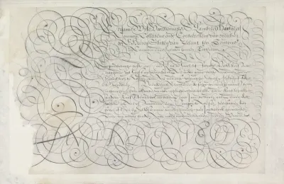 Ontwerp van een schrijfvoorbeeld: Eersame wyse voorsienighe (...)