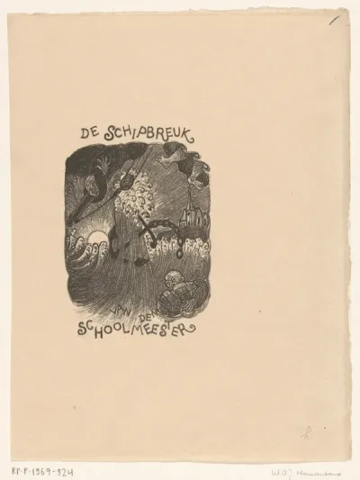 Ontwerp van een titelpagina voor: De Schoolmeester, De schipbreuk