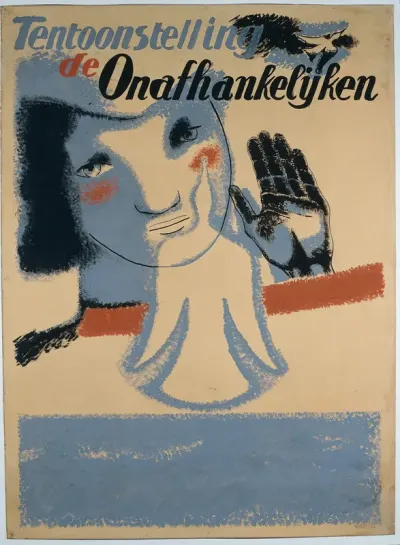 Ontwerp voor affiche voor een tentoonstelling van De Onafhankelijken