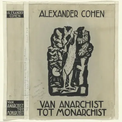 Ontwerp voor band en rug van: Alexander Cohen, Van anarchist tot monarchist, 1936