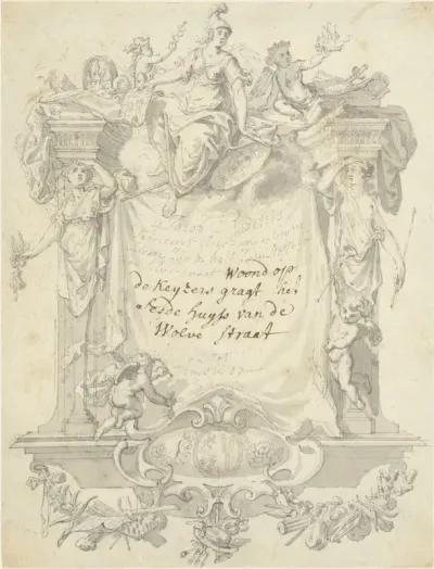 Ontwerp voor de adreskaart van Jacob Roeters