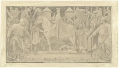 Ontwerp voor de Eerste Bossche Wand: stichting van 's-Hertogenbosch door Hertog Hendrik van Brabant