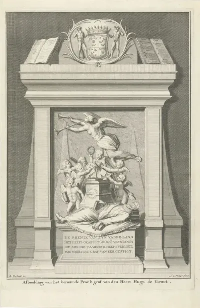 Ontwerp voor de graftombe van Hugo de Groot, overleden 1645
