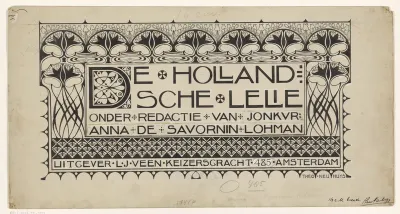 Ontwerp voor: De Hollandsche Lelie, Weekblad voor jonge dames, c. 1901-1915