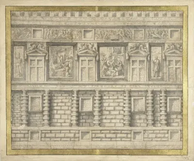 Ontwerp voor de noordgevel van het Palazzo Doria, Genua