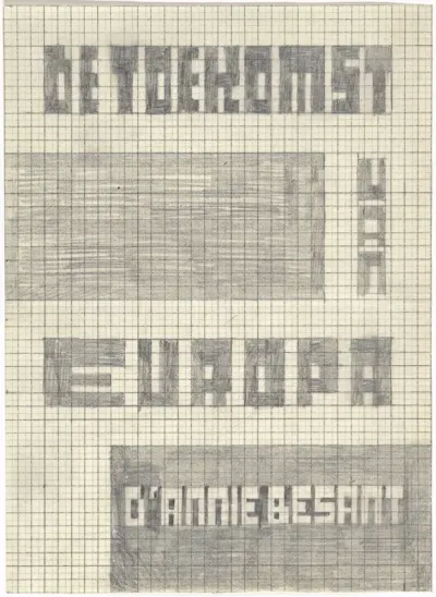 Ontwerp voor de omslag van de folder De toekomst van Europa