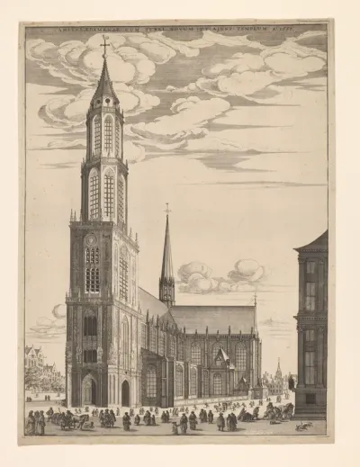 Ontwerp voor de toren van de Nieuwe Kerk te Amsterdam.