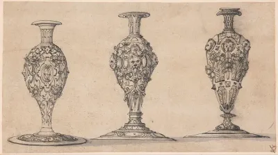 Ontwerp voor drie voeten van drinkschalen