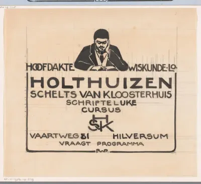 Ontwerp voor een advertentie van Cursus Holthuizen