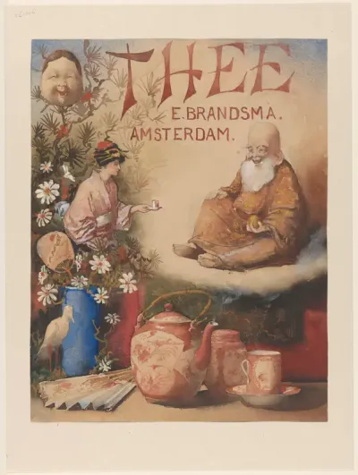 Ontwerp voor een affiche voor thee van E. Brandsma, Amsterdam