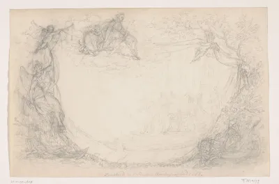 Ontwerp voor een allegorie op de meerderjarigheid van Willem V, 1766