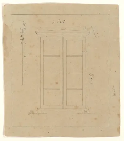 Ontwerp voor een boeken- of vitrinekast