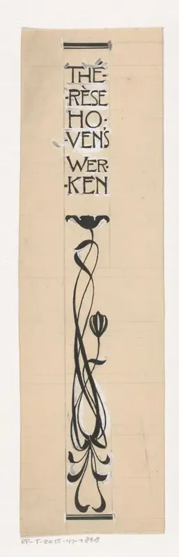 Ontwerp voor een boekrug voor: Thérèse Hoven, Mariëtte, 1898