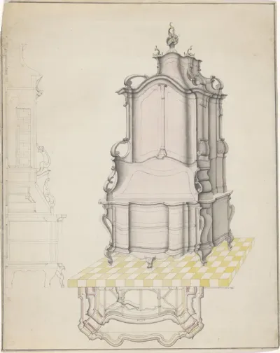Ontwerp voor een bureau met opstand
