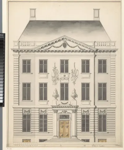 Ontwerp voor een classicistische woonhuisgevel
