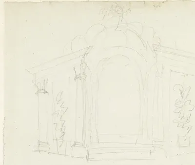 Ontwerp voor een decoratie ter gelegenheid van de Alliantie met Frankrijk, 19 juni 1795