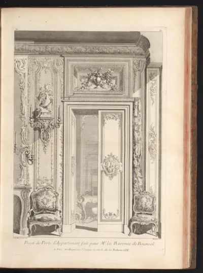 Ontwerp voor een deur voor het appartement van madame de Besenval