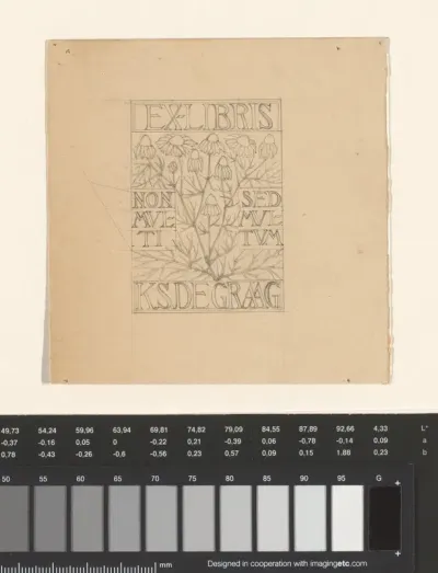 Ontwerp voor een ex libris van K.S. de Graag