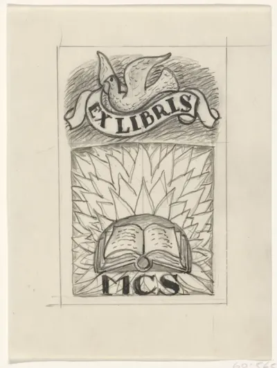 Ontwerp voor een ex libris van MCS