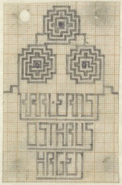 Ontwerp voor een ex libris voor Karl Ernst Osthaus te Hagen (?)