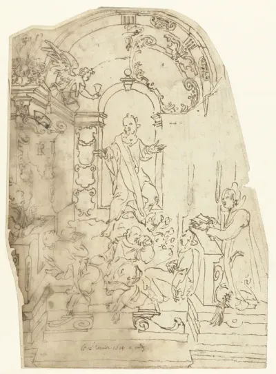 Ontwerp voor een grafmonument in de kathedraal te Metz
