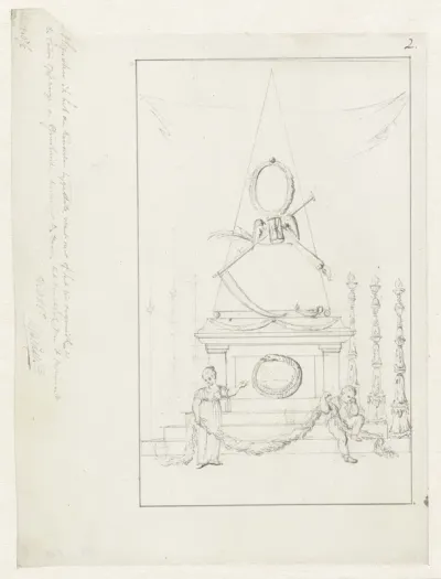 Ontwerp voor een grafmonument voor A. Loosjes